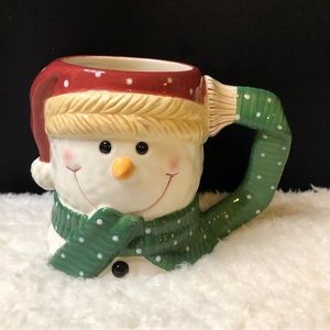 Yankee Candle Company Ceramic Smiling Snowman Mug